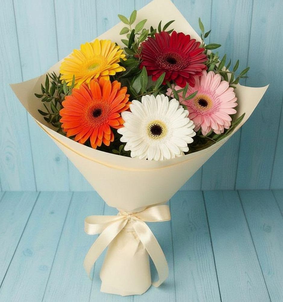 Букет цветов из: Герберы в Северном