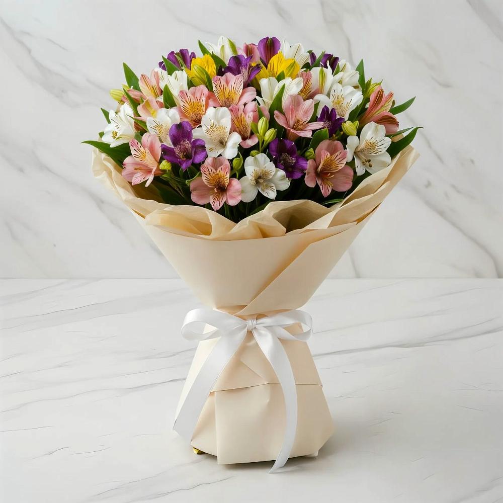 Букет цветов из: Альстромерии в Северном