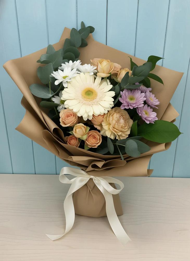 Букет цветов из: Герберы и Хризантемы в Северном
