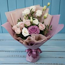 Букет цветов из:  Розы и Лизиантусы в Северном