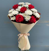 Букет цветов из:  Розы и Хризантемы #REPLACE_PRED# Северном