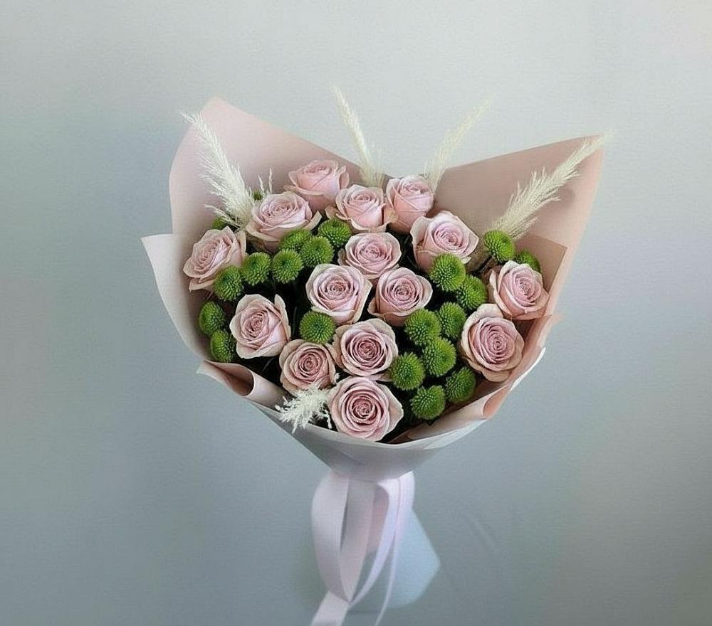 Букет цветов из: Розы и Хризантемы в Северном