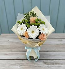 Букет цветов из:  Герберы, Розы и Хризантемы в Северном