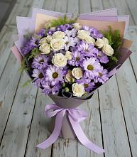 Букет цветов из:  Хризантемы и Розы #REPLACE_PRED# Северном